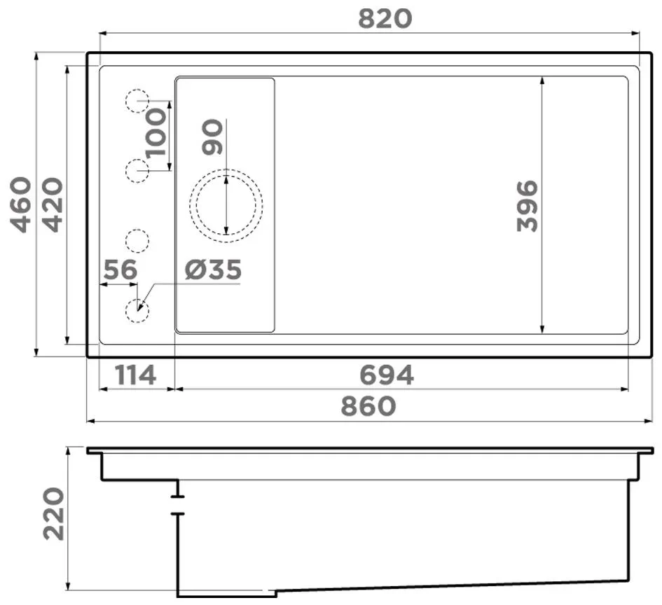 Мойка Omoikiri Kinaru Pro 86-U/I GB