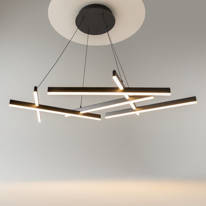 Подвесная люстра Maytoni Линия MOD016PL-L80BK