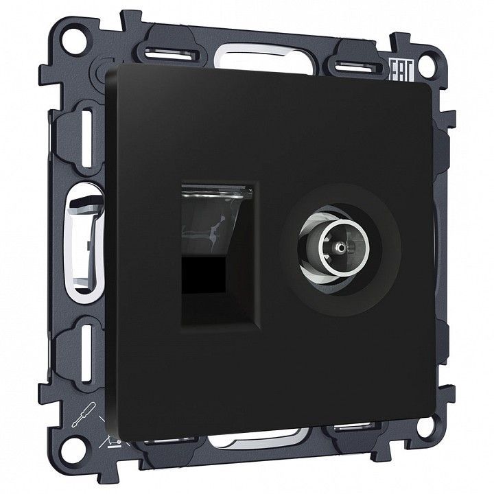 ТВ-розетка и розетка Ethernet RJ-45 без рамки Ambrella Volt ALFA MA812510