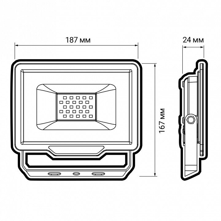Настенно-потолочный прожектор Jazzway  PFL- C3 50w  6500K IP65