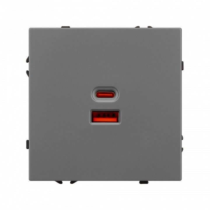 Розетка 2хUSB type A и C без рамки Arlight NOBE 054319(1)