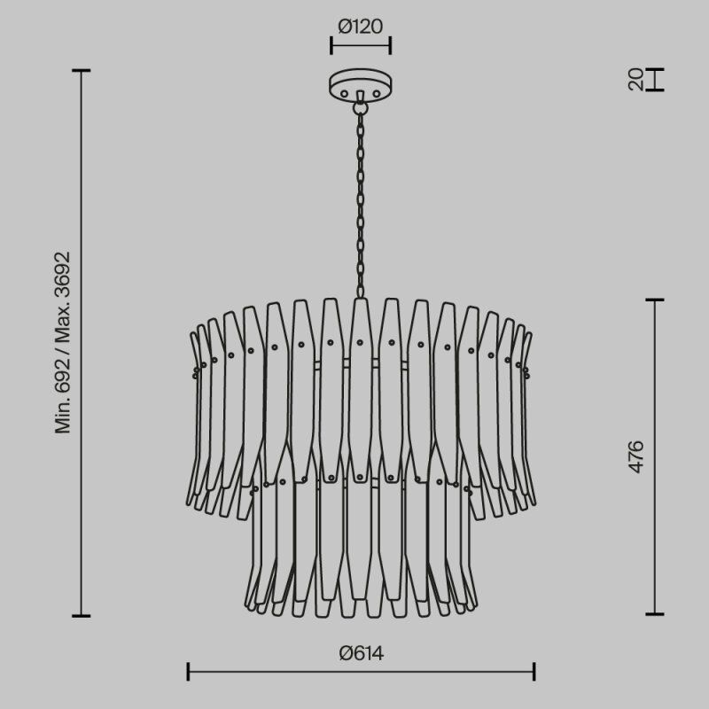Подвесная люстра Maytoni Трепет MOD539PL-09MG