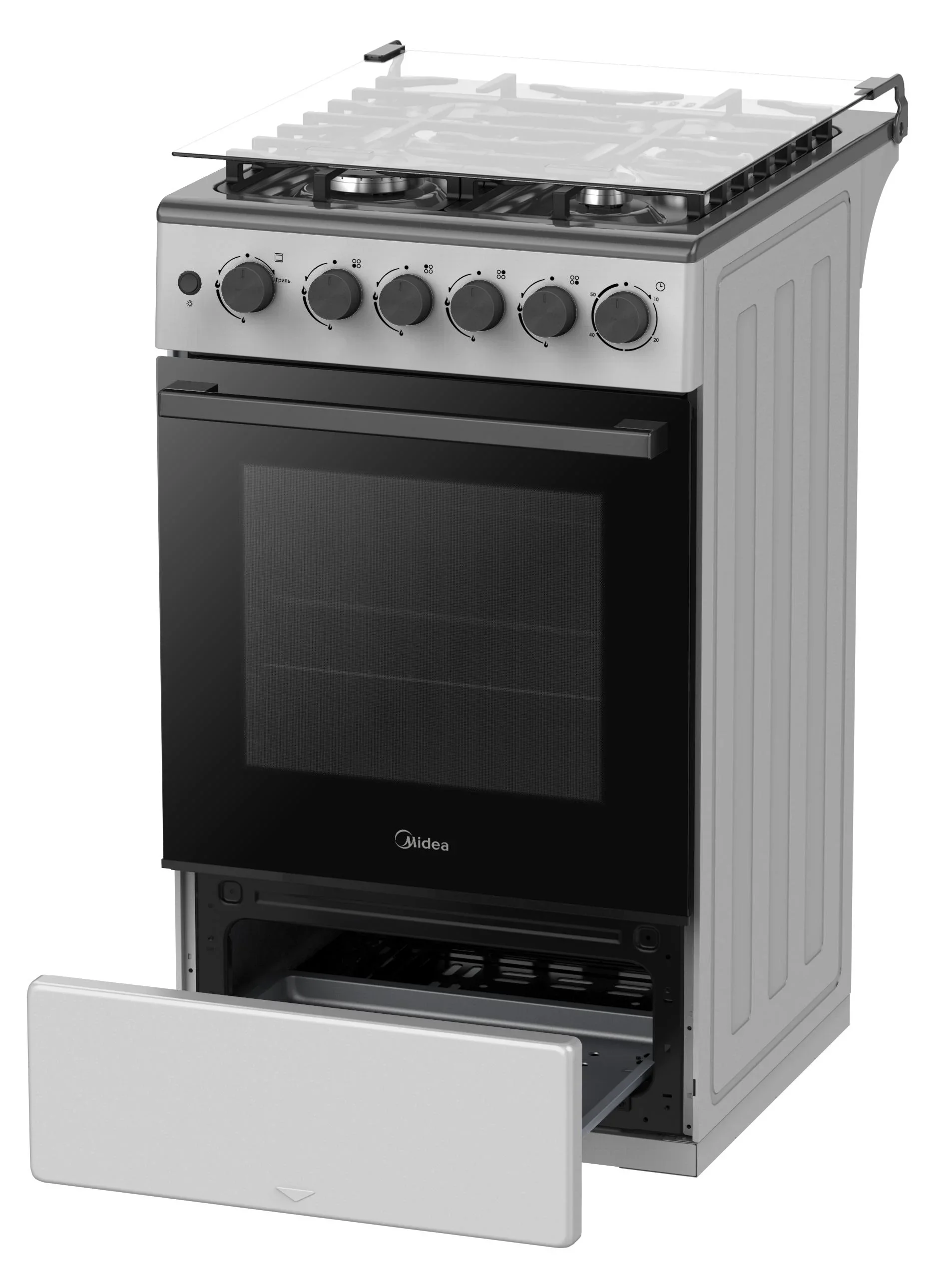 Газовая плита Midea MFO-M4G20T0E(SL)