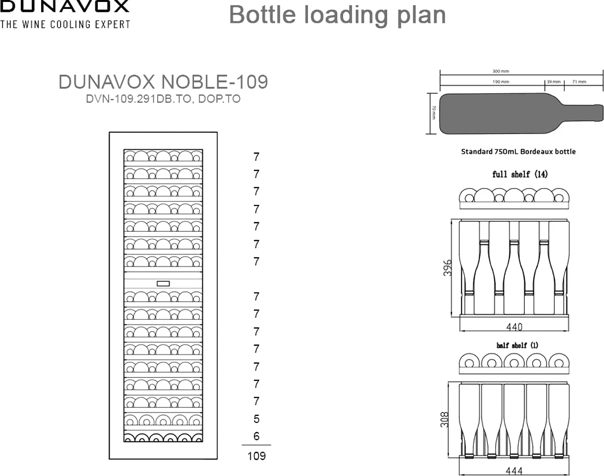 Винный шкаф Dunavox DVN-109.291DB.TO