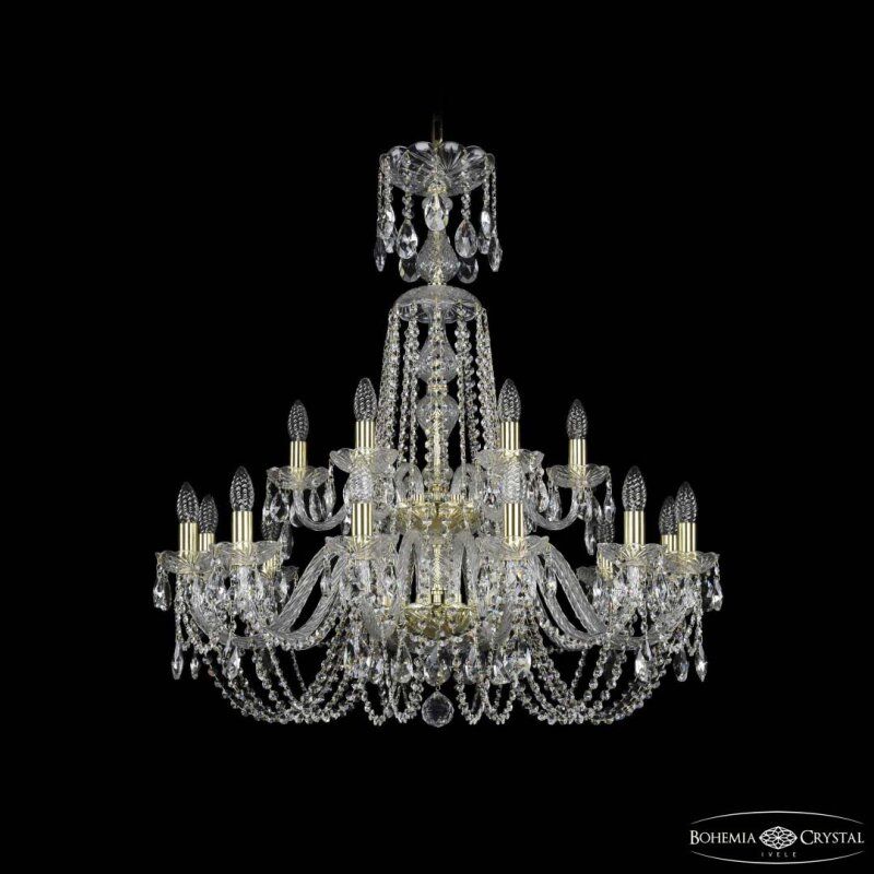 Подвесная люстра Bohemia Ivele Crystal 1402 1402/12+6/300/XL-91/2d G
