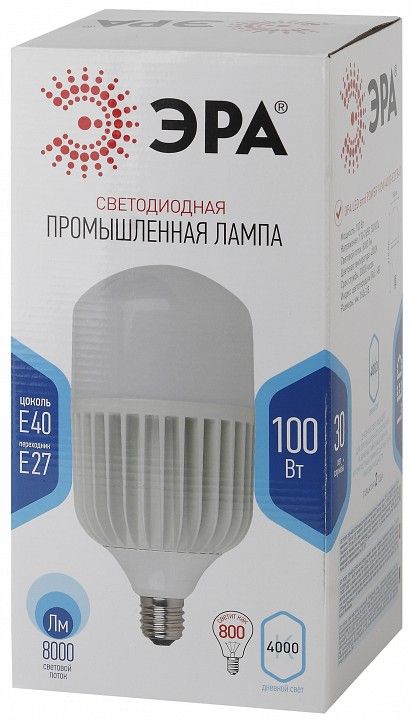 Лампа светодиодная Эра Стандарт E27/E40 100Вт 4000K LED POWER T160-100W-4000-E27/E40