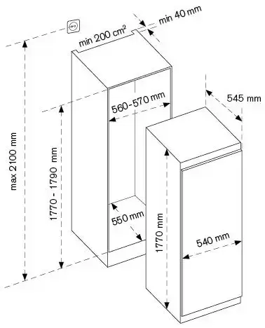 Встраиваемый холодильник Bertazzoni LRD603UBNPVC/20