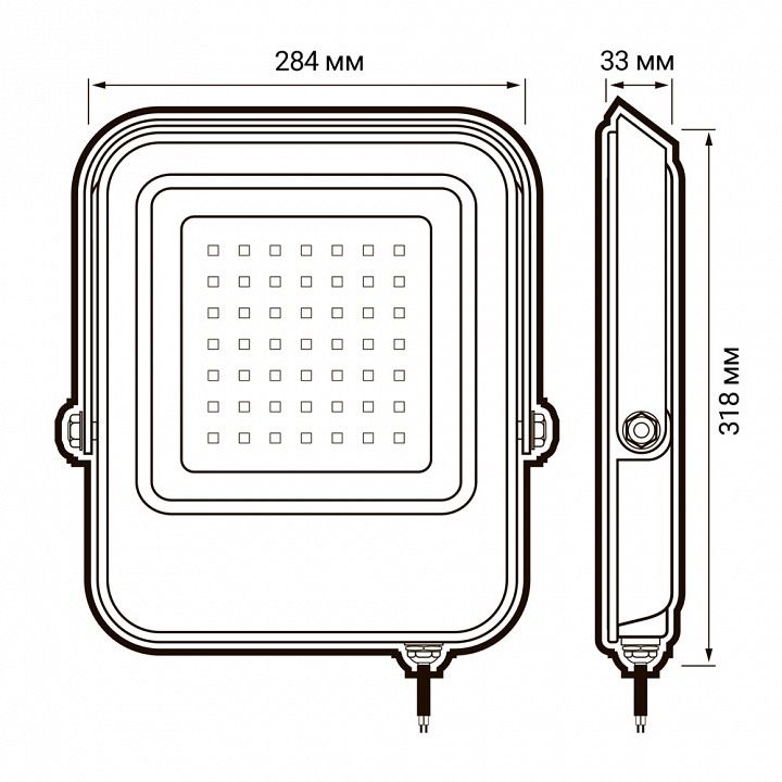 Настенно-потолочный прожектор Jazzway  PFL- V 200w  6500K IP65