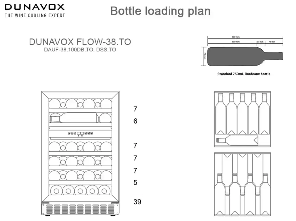 Винный шкаф Dunavox DAUF-38.100DSS.TO