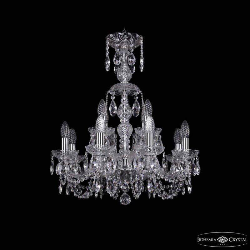 Подвесная люстра Bohemia Ivele Crystal 1402 1402/8+4/195/XL-64 Ni