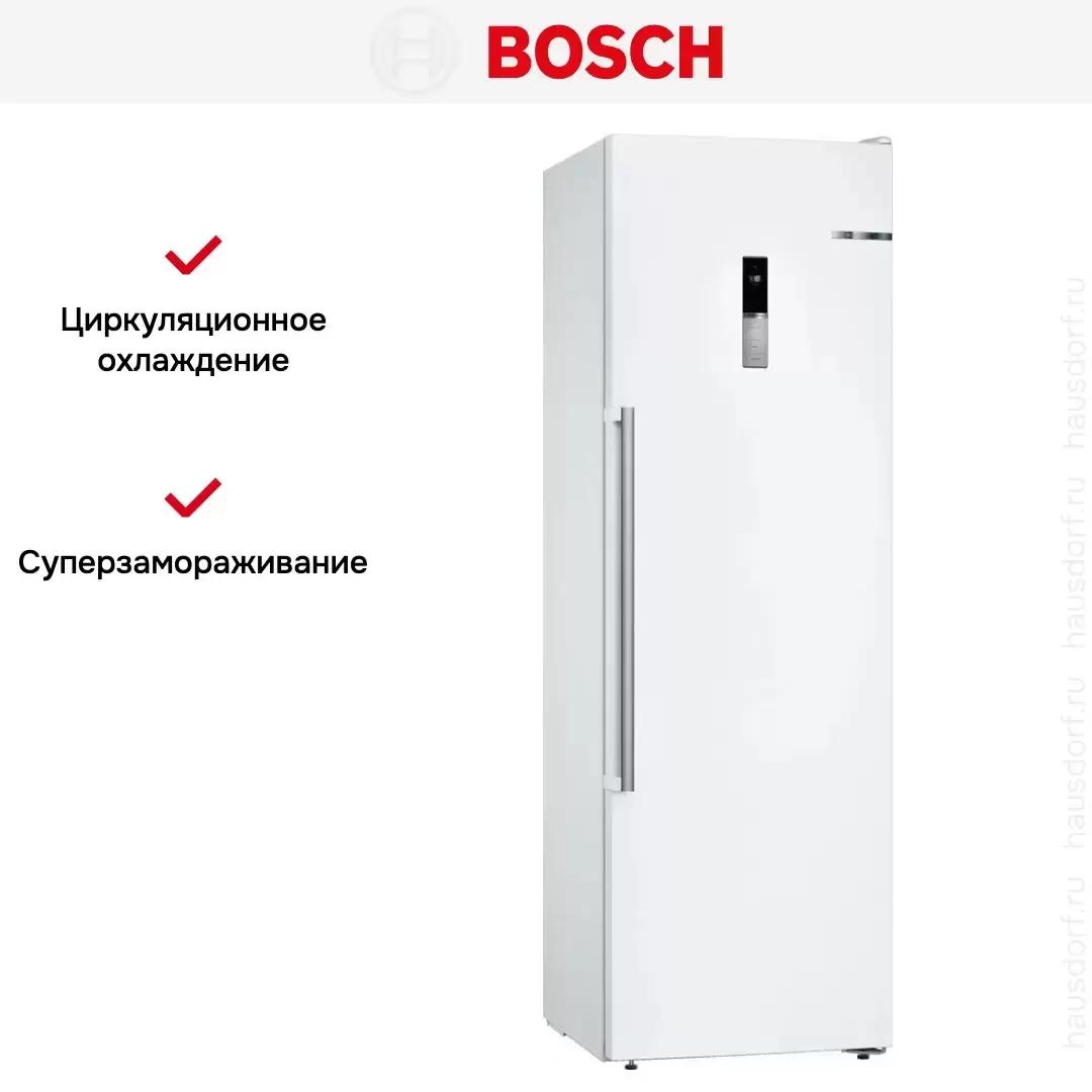 Отдельностоящий морозильник Bosch GSN36BWFV