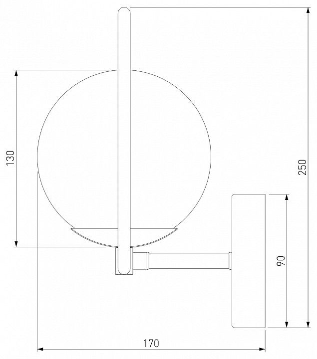 Бра Eurosvet Ringo 50289 хром