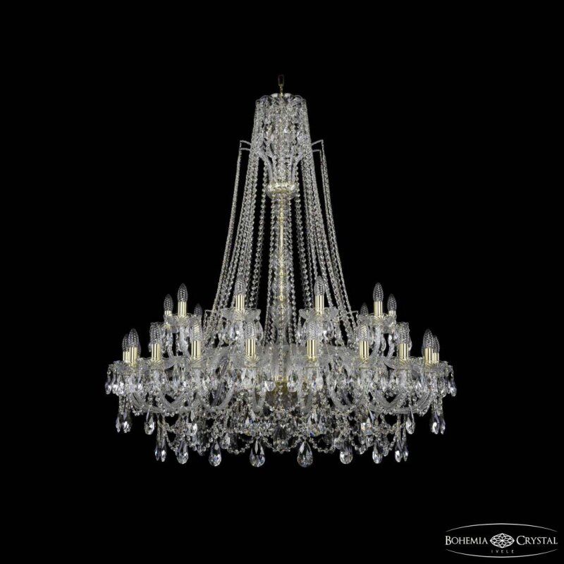 Подвесная люстра Bohemia Ivele Crystal 1411 1411/20+10/400/XL-130 G