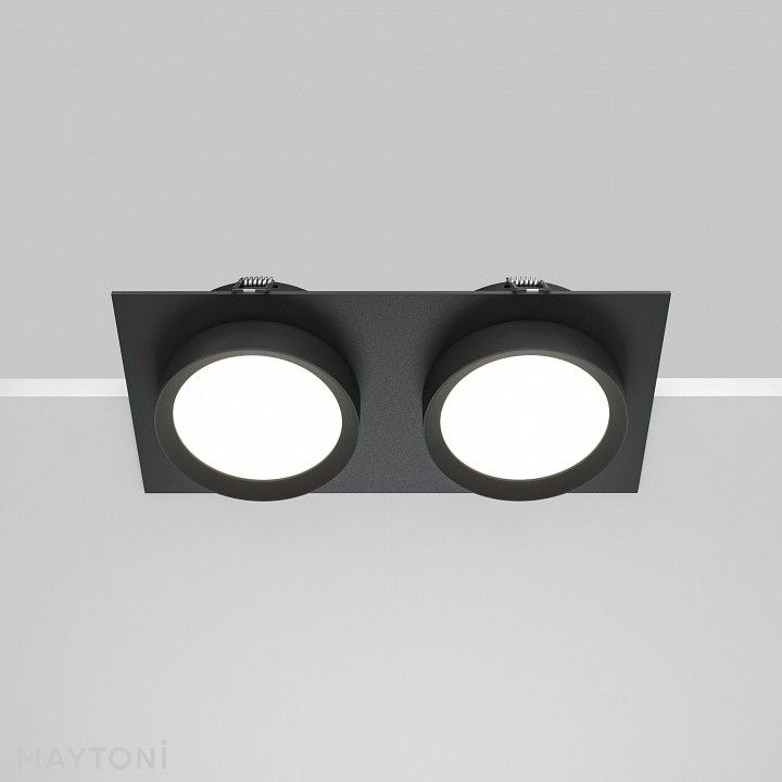 Встраиваемый светильник Maytoni Technical Обруч DL086-02-GX53-SQ-B