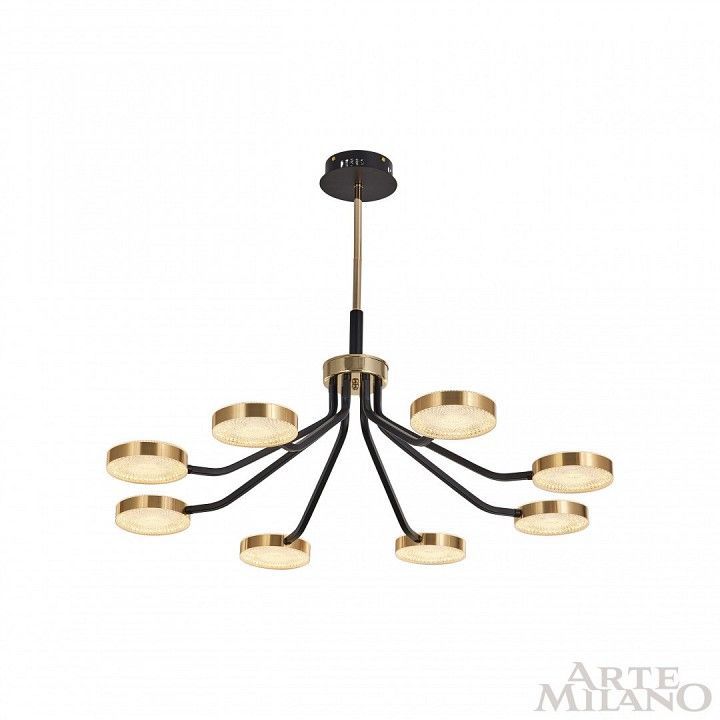 Люстра на штанге Arte Milano Ferrara-76079 276079/8 BK/GD