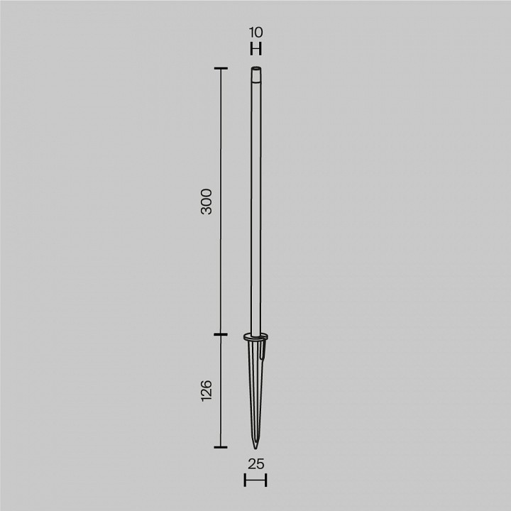 Наземный высокий светильник Maytoni Outdoor Spear O441FL-L1GF3K