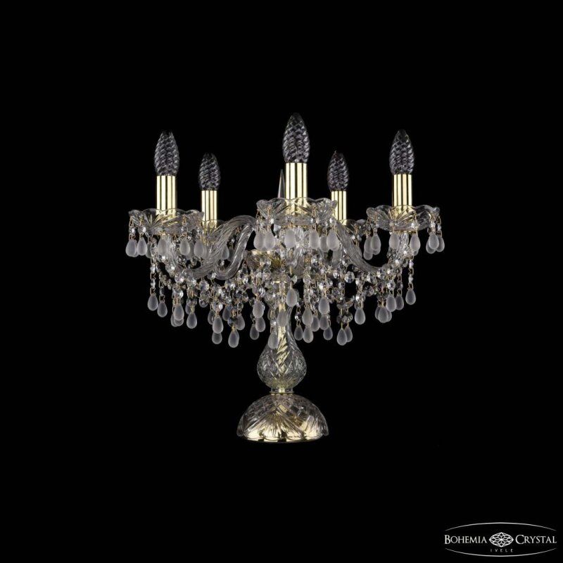 Настольная лампа декоративная Bohemia Ivele Crystal 1410 1410L/5/141-39 G V0300