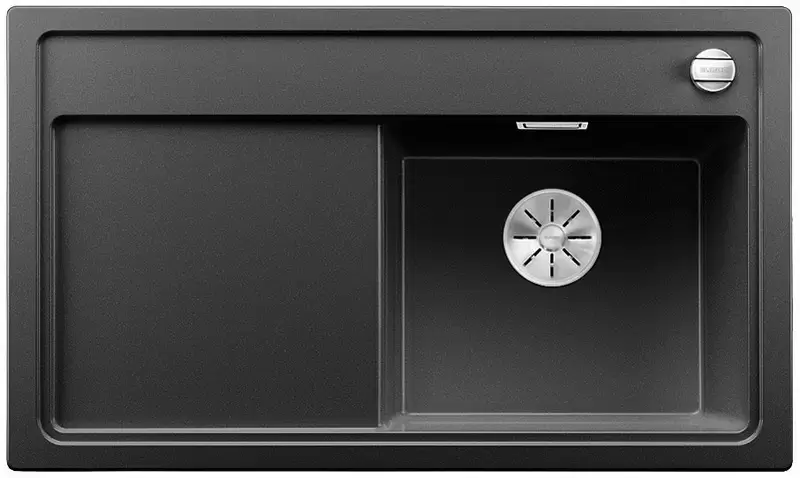 Мойка Blanco ZENAR 45 S-F SILGRANIT чаша справа, доска стекло клапан-автомат InFino® антрацит