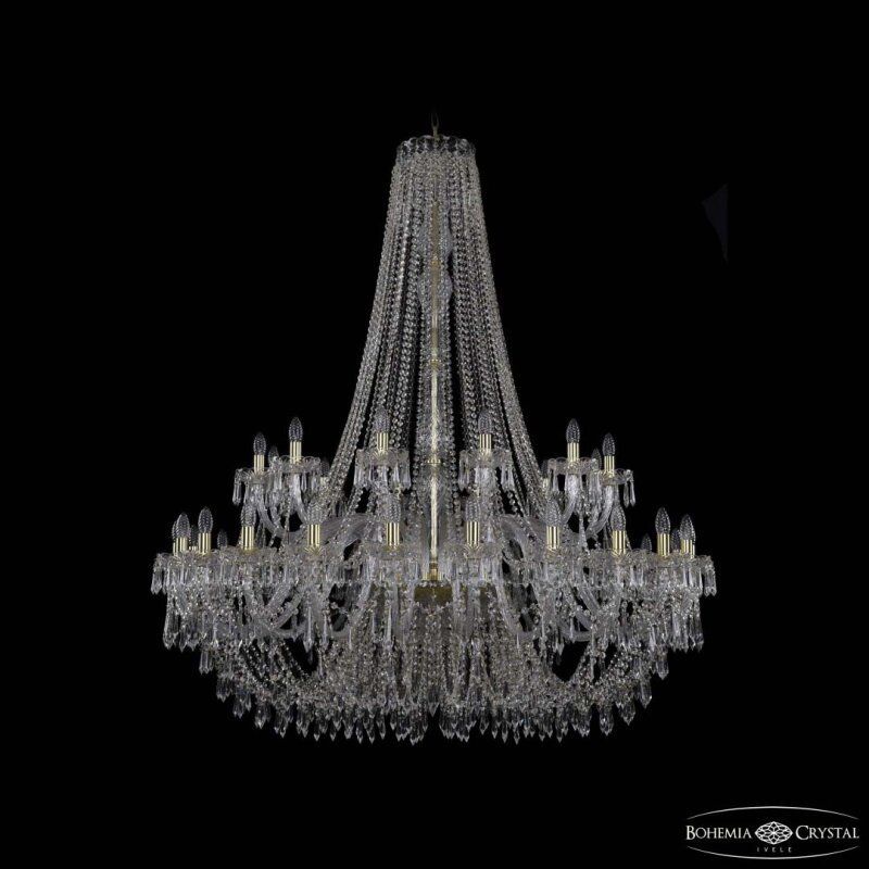 Подвесная люстра Bohemia Ivele Crystal 1403 1403/24+12/530/h-160 G