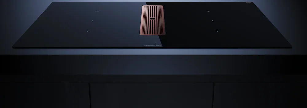 Индукционная варочная панель с вытяжкой Kuppersbusch KMI 9350.0 SR Copper