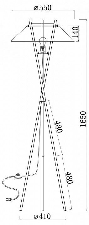 Торшер Maytoni Bastone MOD006FL-01N
