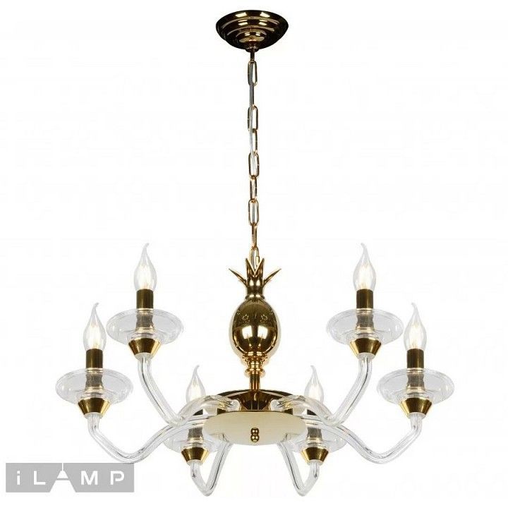 Подвесная люстра iLamp Flo YT2049-6 GD+Cear