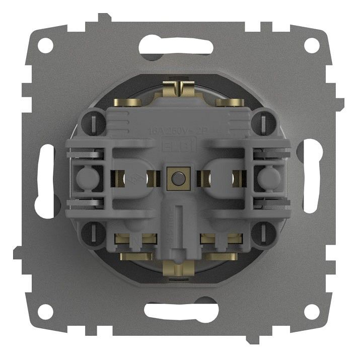 Розетка с заземлением, без рамки Elbi Eleсtriс Zena Vega 609-011000-217
