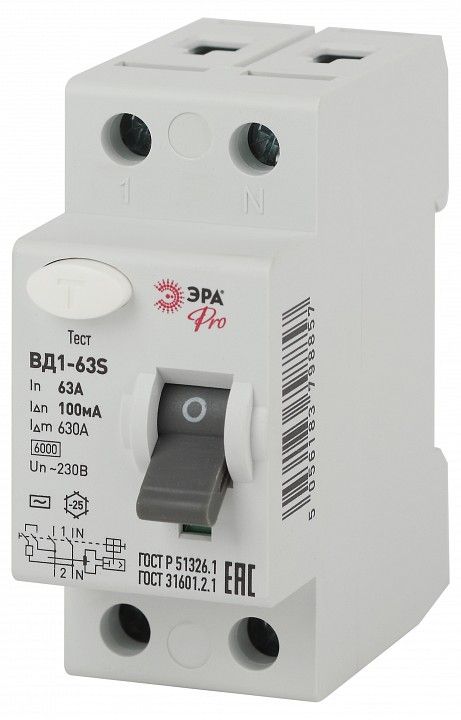 Устройство защитного отключения 2P Эра ВД1-63S NO-902-152