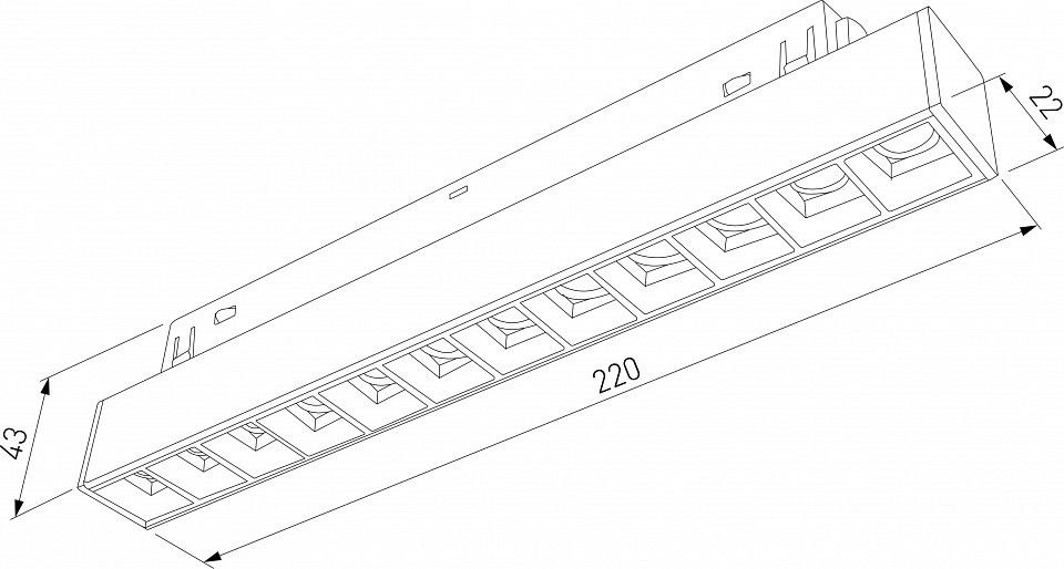 Встраиваемый светильник Elektrostandard Slim Magnetic a066584