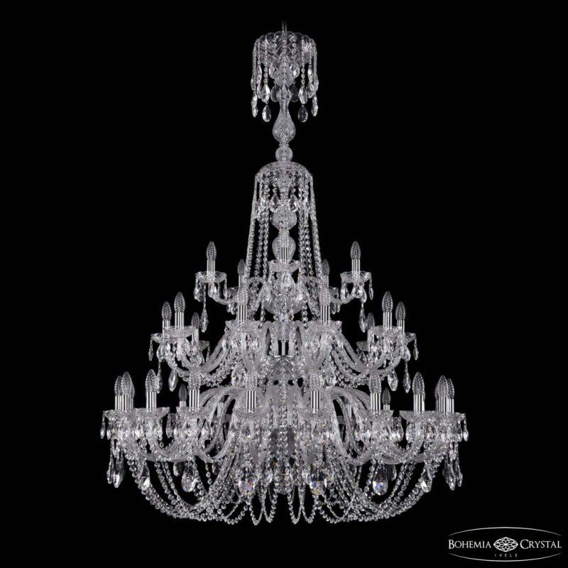 Подвесная люстра Bohemia Ivele Crystal 1402 1402/20+10+5/400/XL-158/3d Ni