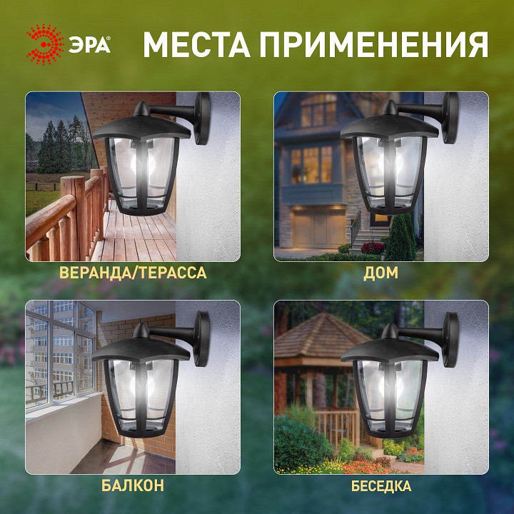 Светильник на штанге Эра  НБУ 07-40-004 «Дели 3» черный