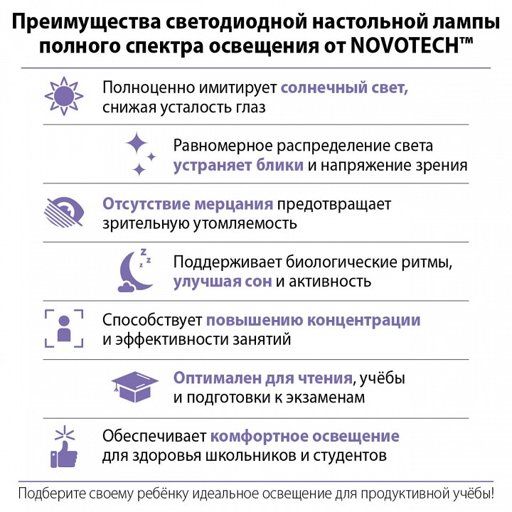 Настольная лампа офисная Novotech LEDO 359966