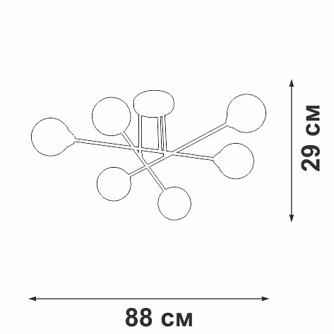 Люстра на штанге Vitaluce V3931 V3931-8/6PL