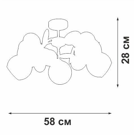 Люстра на штанге Vitaluce V2058 V2058-0/5PL