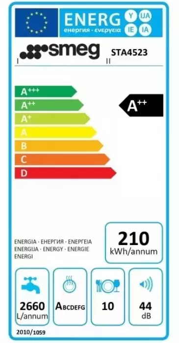 Встраиваемая посудомоечная машина Smeg STA4523