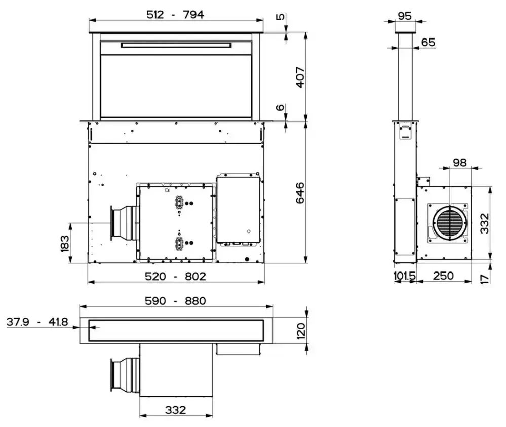 Встраиваемая вытяжка Faber FABULA EVO+WH A90