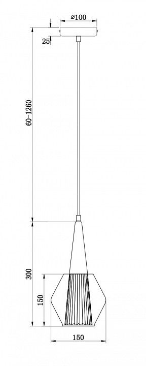 Подвесной светильник Freya Копита FR5133PL-01GR