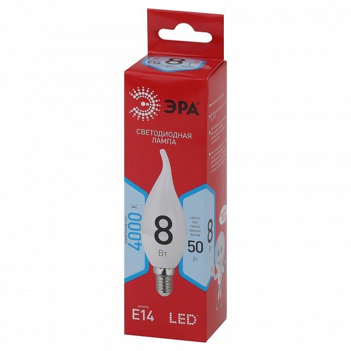 Лампа светодиодная Эра  E14 8Вт 4000K LED BXS-8W-840-E14 R