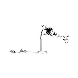 Настольная лампа офисная Globo Elliott 54341-1T