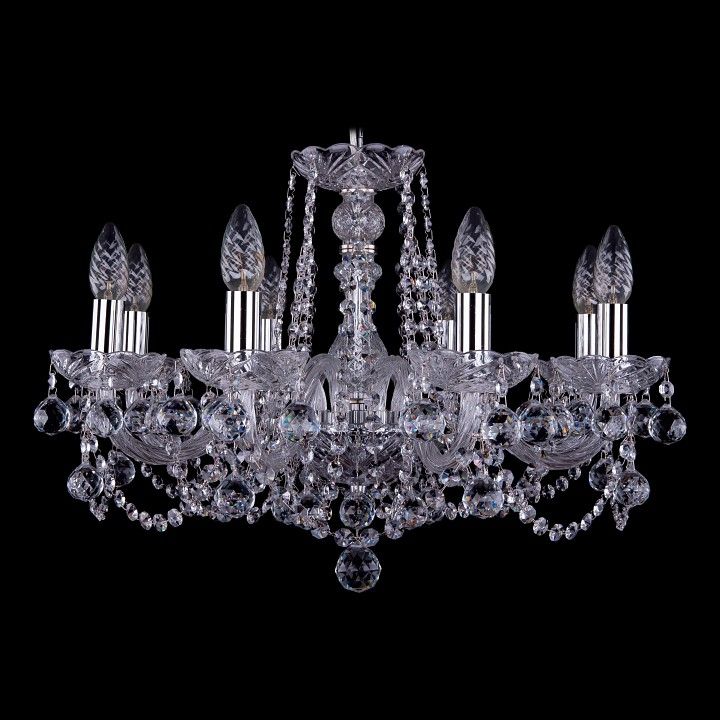 Подвесная люстра Bohemia Ivele Crystal 1402 1402/8/195/Ni/Balls