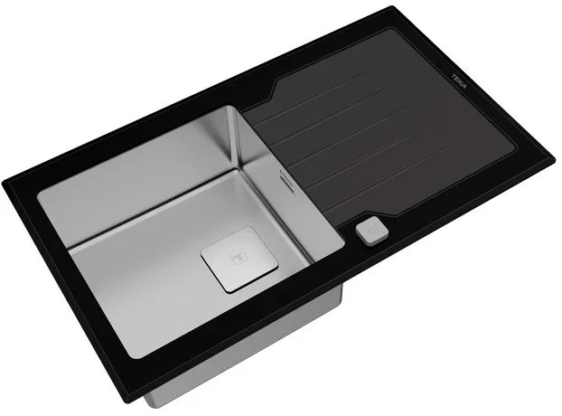 Врезная раковина Teka Diamond RS15 1B 1D 86 BLACK