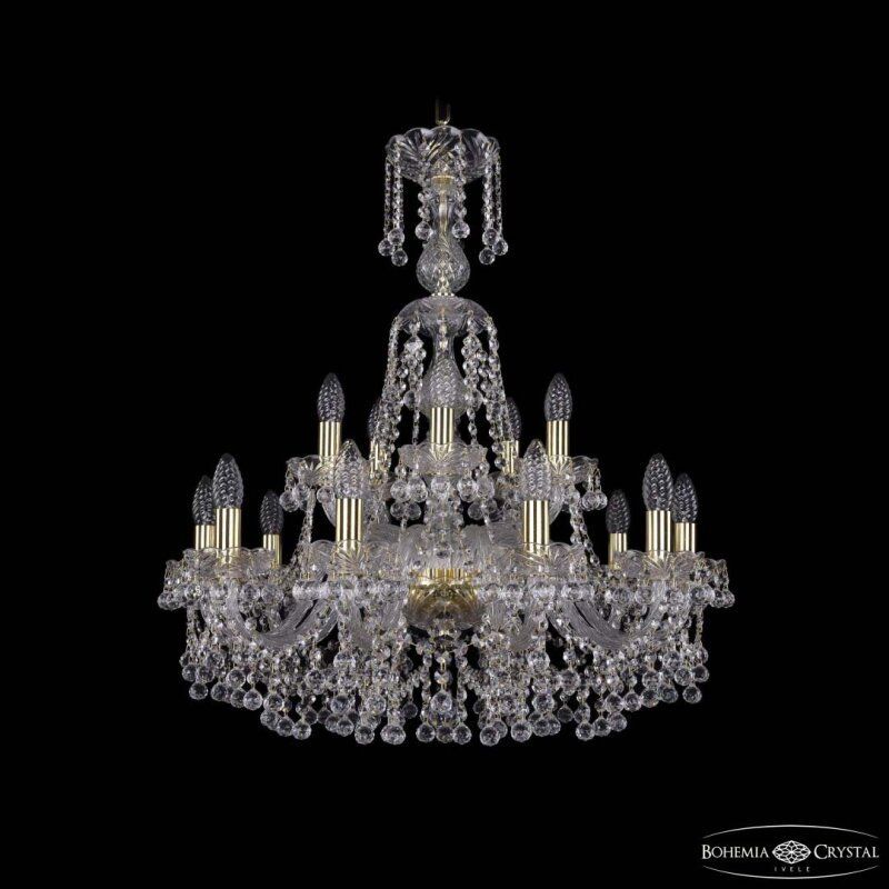 Подвесная люстра Bohemia Ivele Crystal 1409 1409/10+5/240/XL-77 G