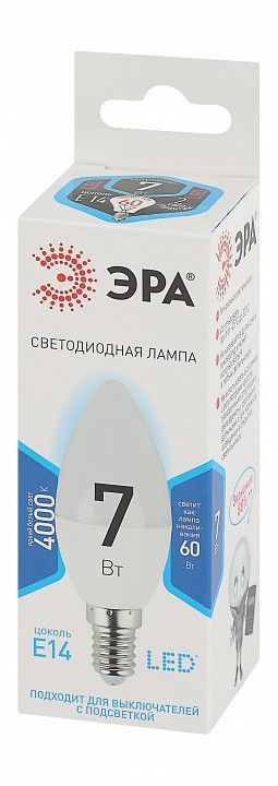 Лампа светодиодная Эра Стандарт E14 7Вт 4000K LED B35-7W-840-E14