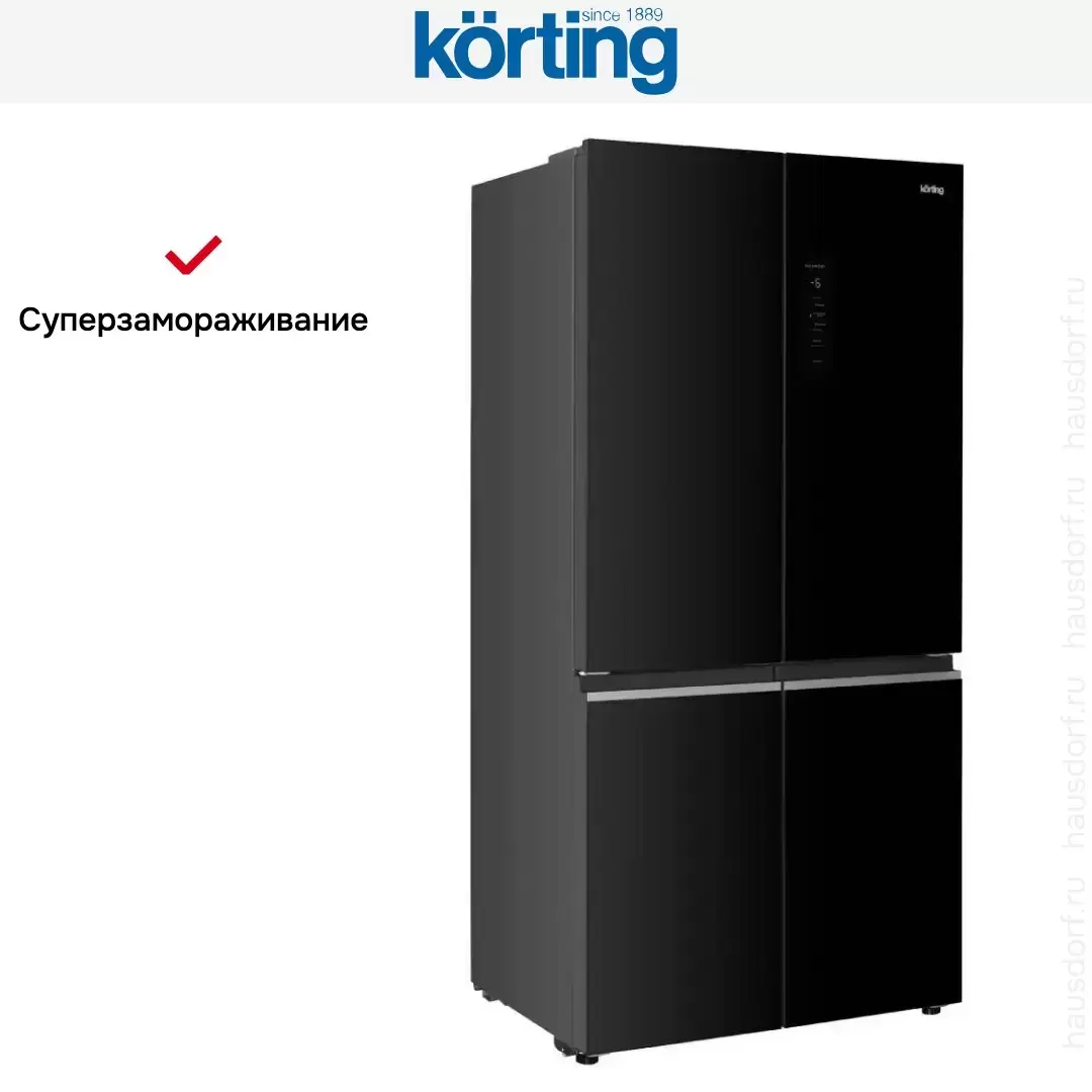 Четырехдверный холодильник Korting KNFM 91868 GN