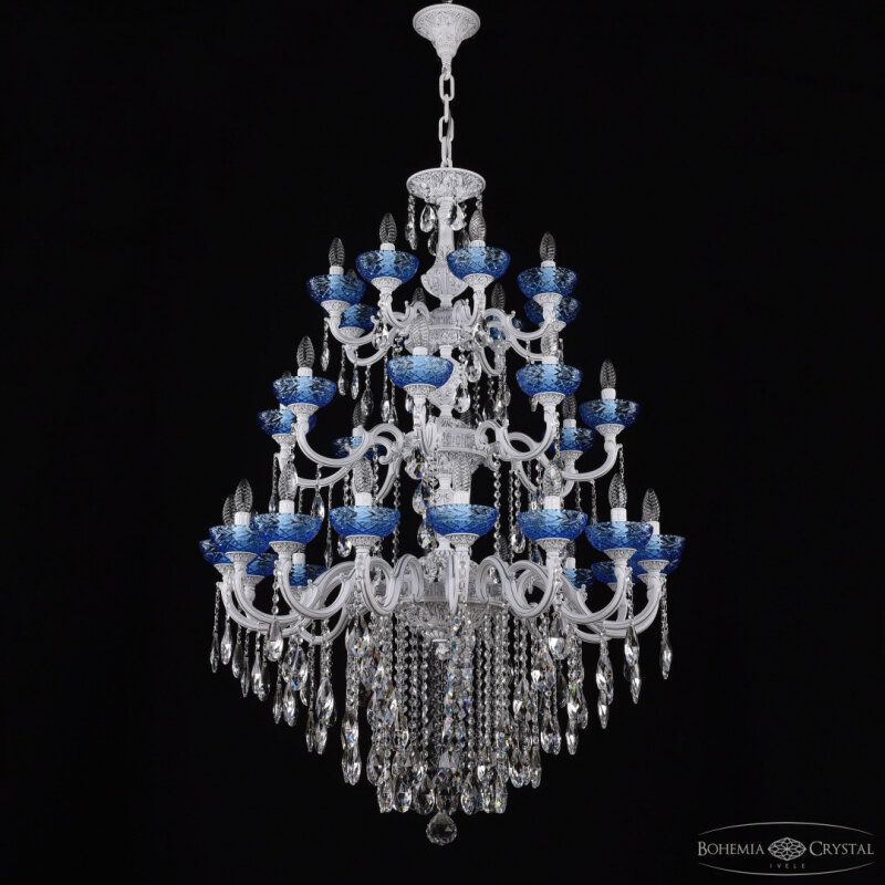 Подвесная люстра Bohemia Ivele Crystal AL7801 AL78101/16+8+8/300/3d B WMN P Aquamarine/M-1F