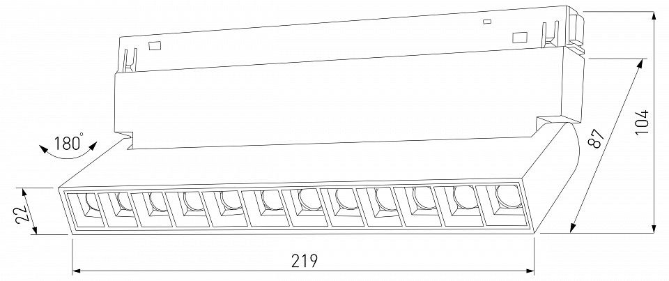 Накладной светильник Elektrostandard Slim Magnetic a067370