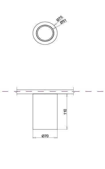 Накладной светильник Maytoni Technical Коник гипс C003CW-01W