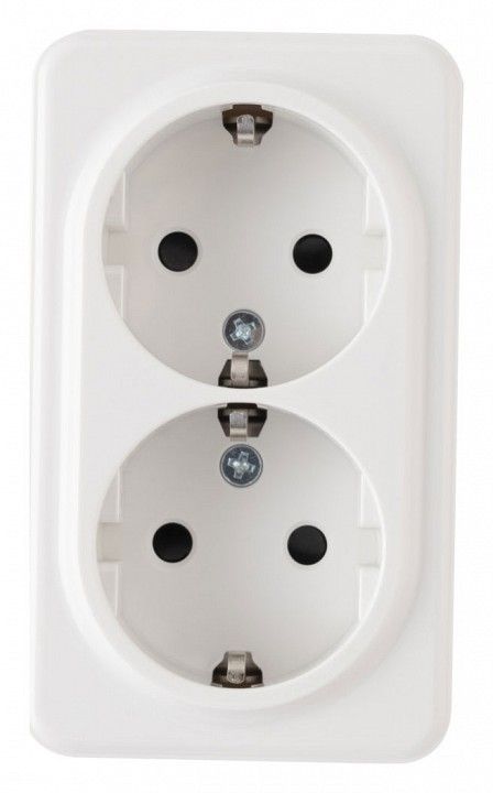 Розетка двойная с заземлением Arte Milano am-310 310.40-2.white
