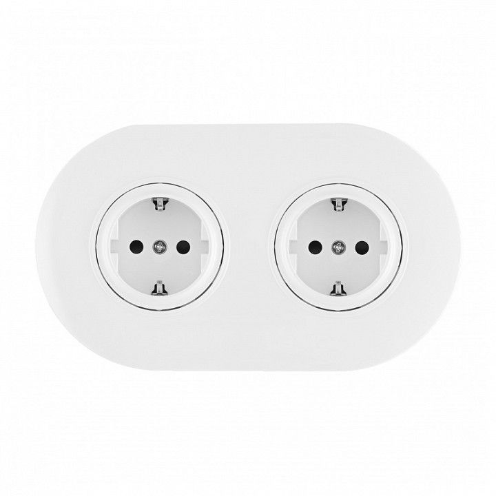 Розетка с заземлением и со шторкой Arte Milano SET08-2 SET08-2-40-1x2 white