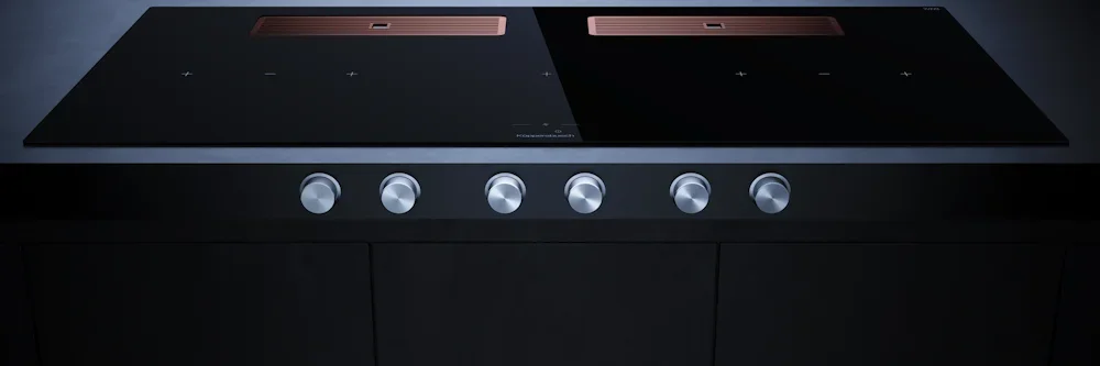 Индукционная варочная поверхность с вытяжкой Kuppersbusch KMI 12850.0 SR-E Copper